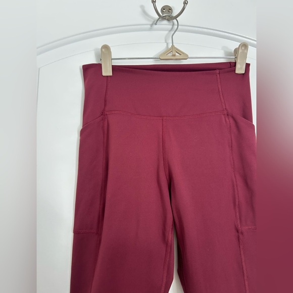 Girlfriend Collective Burgundy Ribbed High Waisted Leggings Women's Size medium - Picture 6 of 12